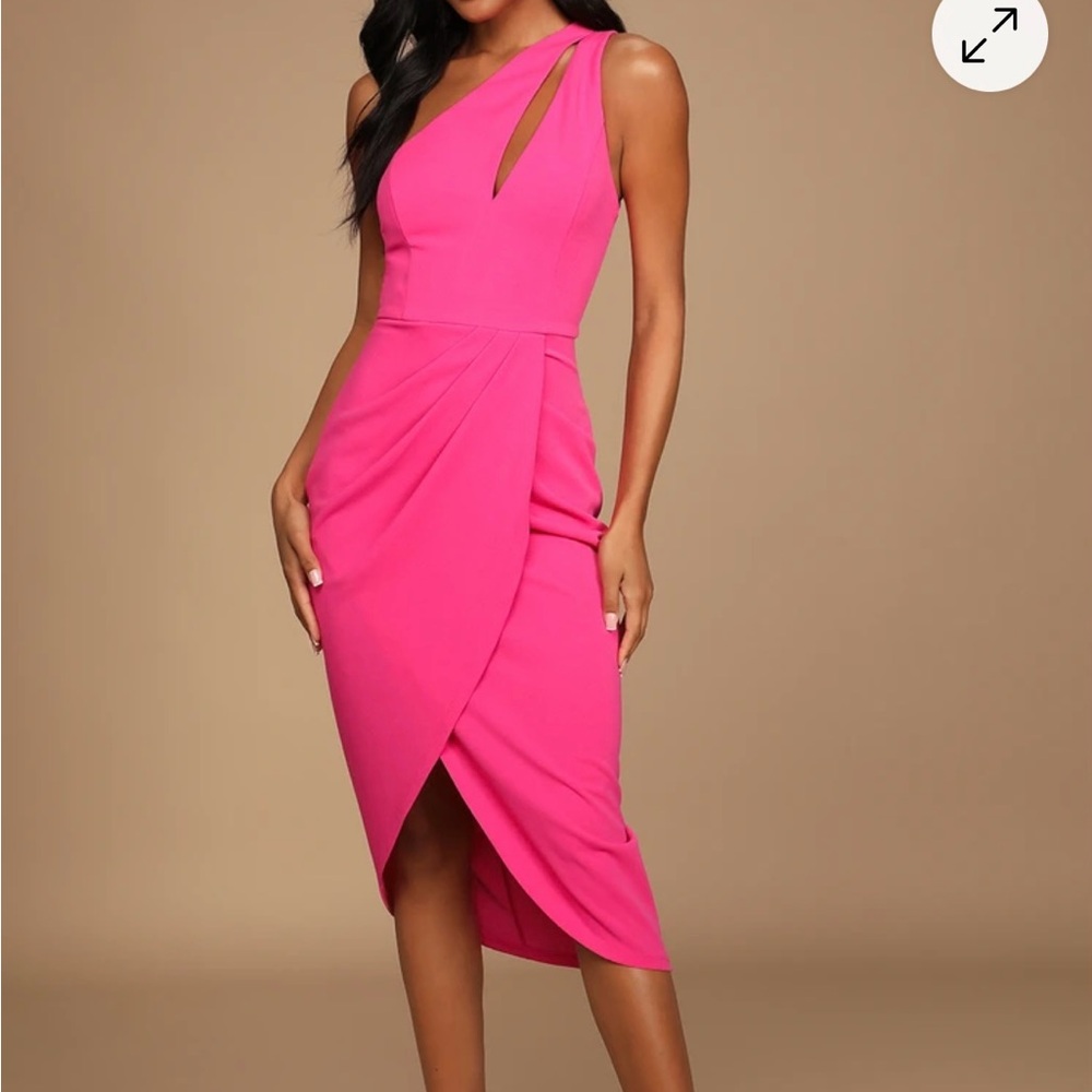 Lulus So flirty cut out asymmetrical dress